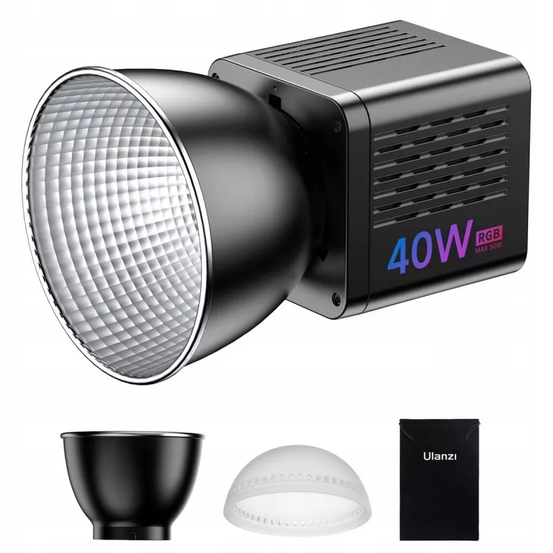 Luz de vídeo LED Ulanzi L024 40W RGB Bi-Color con montura de 1/4 pulgadas-20, 2500-6500K, CRI/TLCI >95