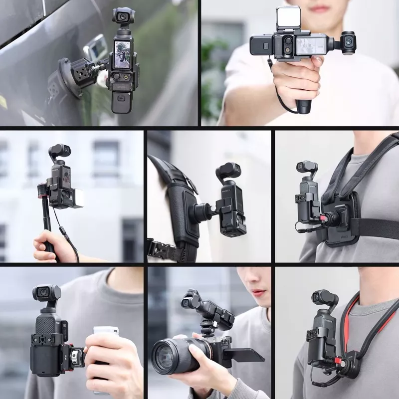 Ulanzi C014 marco de expansión para DJI Osmo Pocket 3, aleación de aluminio y ABS, negro