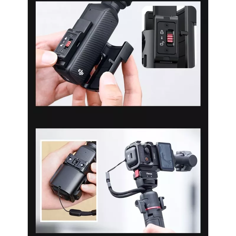 Ulanzi C014 marco de expansión para DJI Osmo Pocket 3, aleación de aluminio y ABS, negro