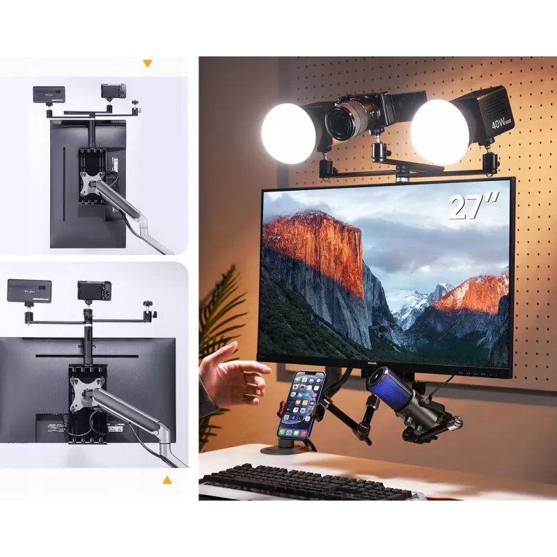 Adaptador de soporte VESA para monitor ULANZI - Negro