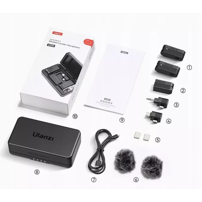 Micrófono inalámbrico Ulanzi A100 USB-C / USB-A / jack de 3,5mm