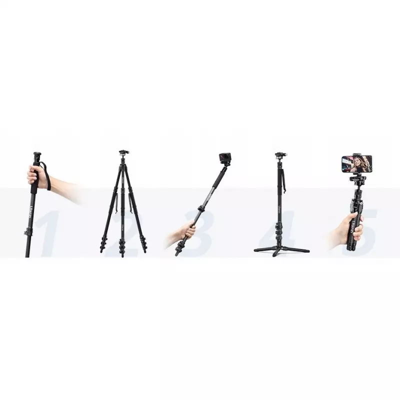 Trípode fotográfico profesional 5 en 1 Ulanzi TT35 T068 146cm carbono