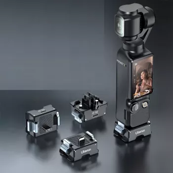Adaptador Ulanzi PK-10 para DJI Osmo Pocket 3 - soporte Arca-Swiss GoPro de 1/4 de pulgada
