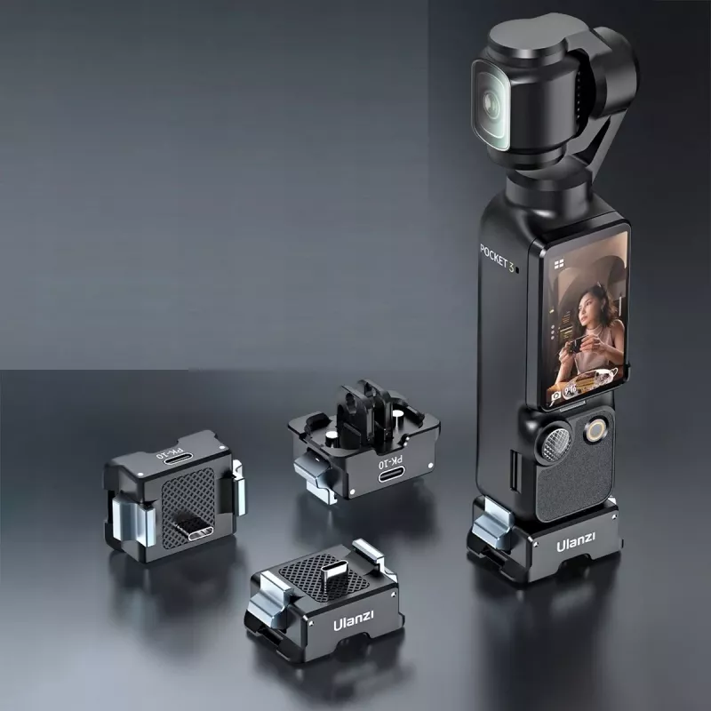 Adaptador Ulanzi PK-10 para DJI Osmo Pocket 3 - soporte Arca-Swiss GoPro de 1/4 de pulgada