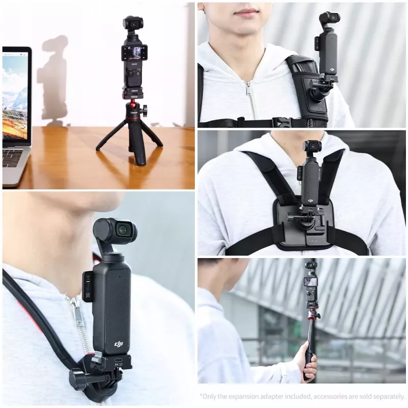 Adaptador Ulanzi PK-10 para DJI Osmo Pocket 3 - soporte Arca-Swiss GoPro de 1/4 de pulgada