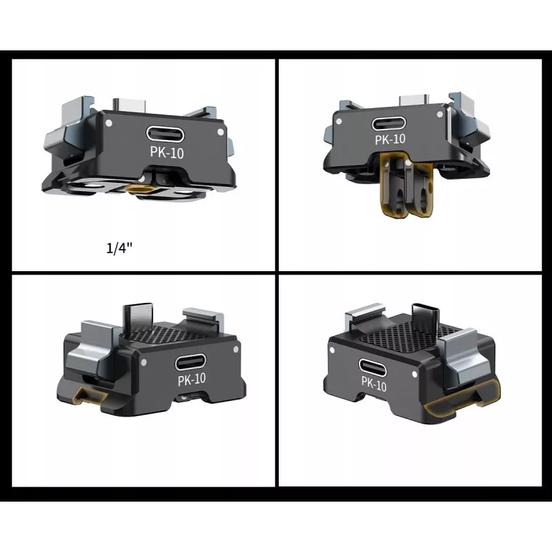 Adaptador Ulanzi PK-10 para DJI Osmo Pocket 3 - soporte Arca-Swiss GoPro de 1/4 de pulgada