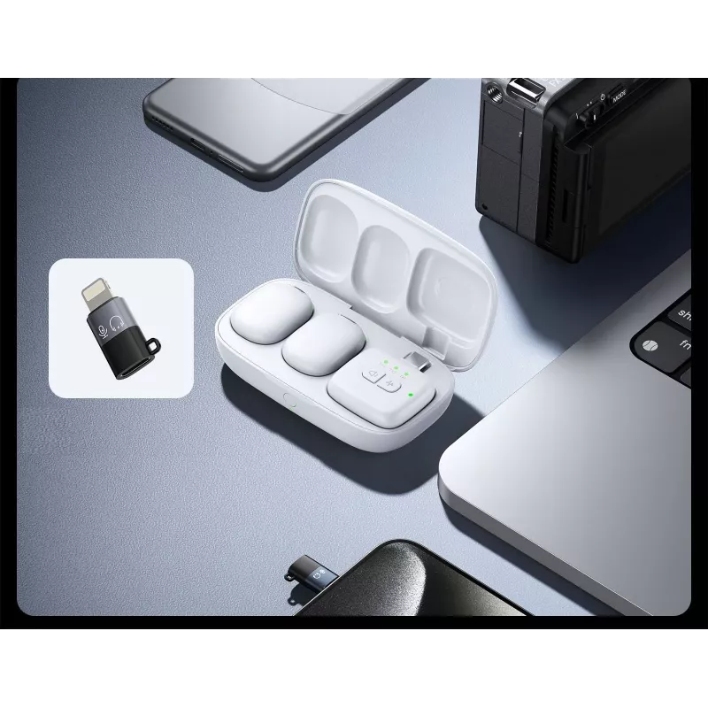 Set de transmisión de audio inalámbrica Ulanzi A30 Tiny - USB-C, Blanco