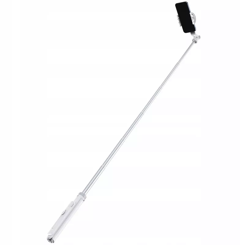 Trípode palo selfie Ulanzi TT88 con disparador remoto Bluetooth y luz de relleno, Blanco