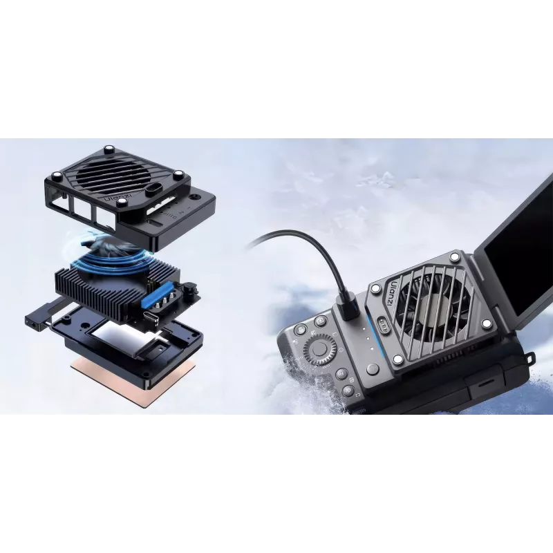 Ventilador de refrigeración Ulanzi CU01 para cámara con set de batería 3000mAh