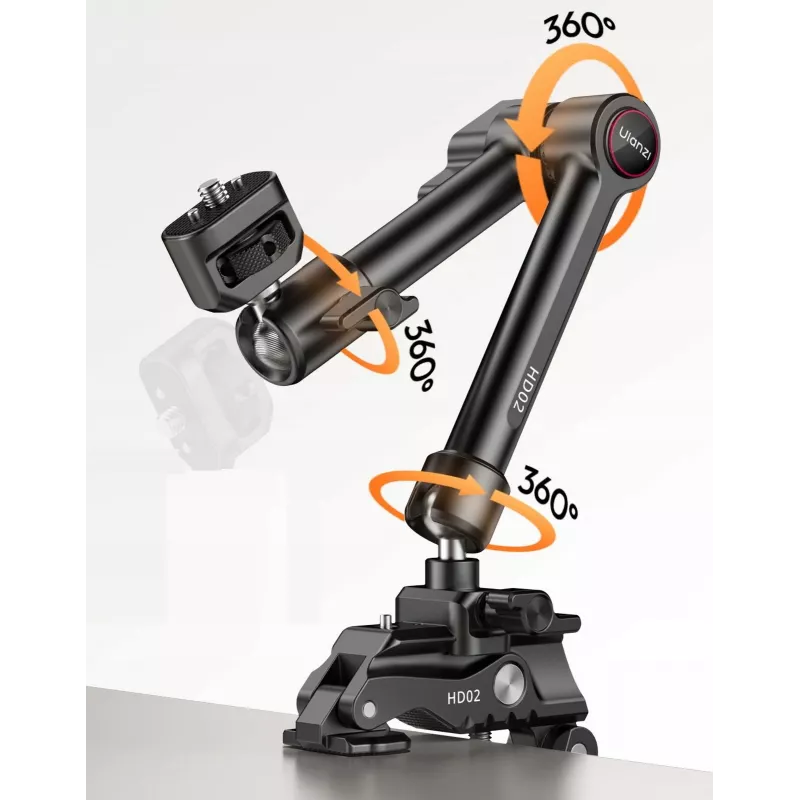 Ulanzi HD02 Magic Arm con abrazadera, rosca 1/4