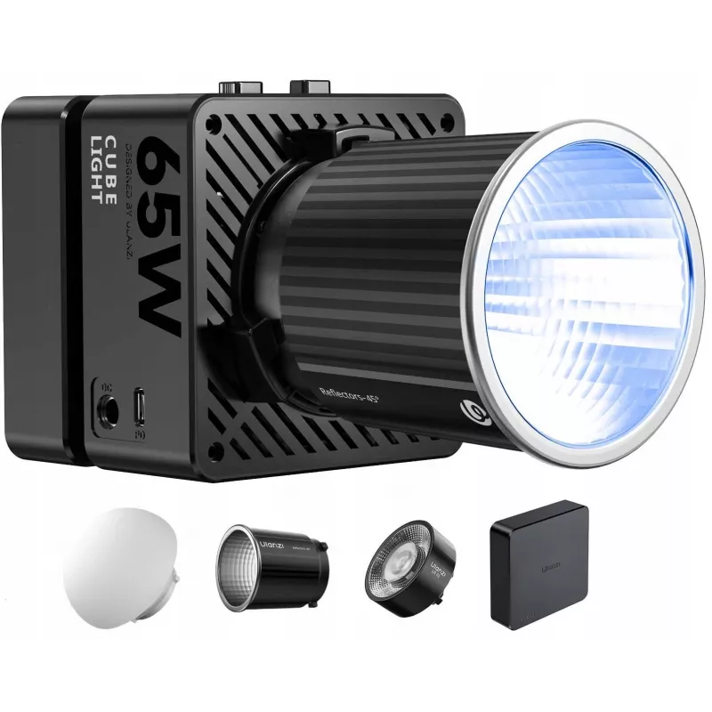 Ulanzi EC65 Lámpara de estudio LED COB 65W con montura Bowens, 2700K-6500K, CRI≥95, TLCI≥96, control por app Bluetooth