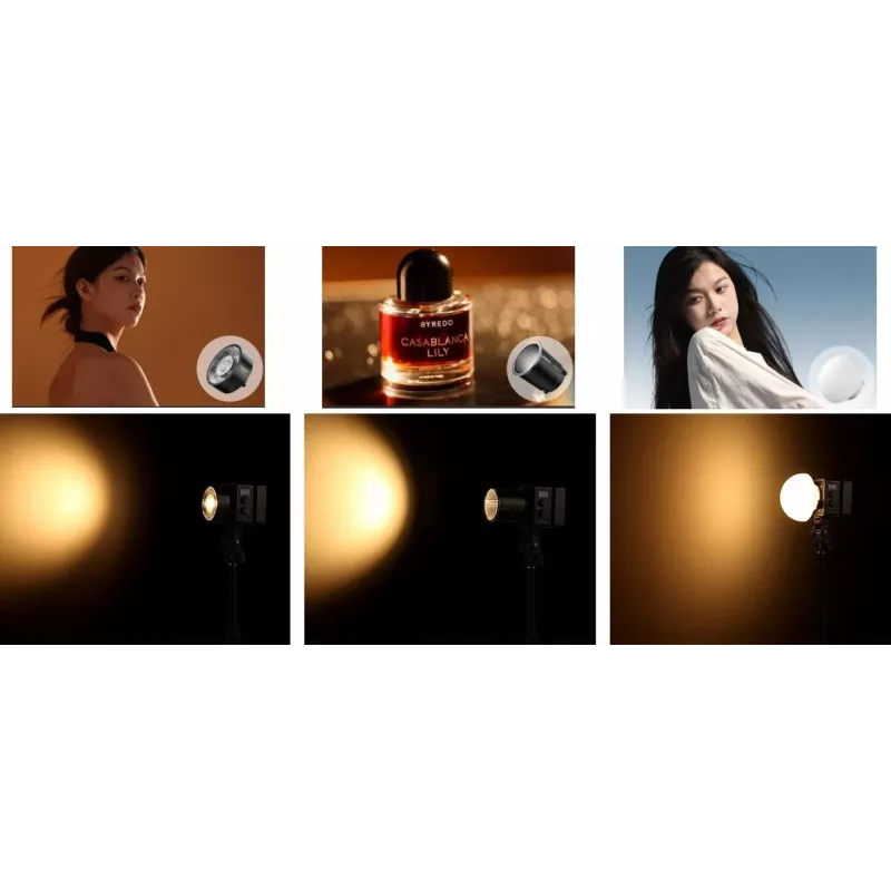 Ulanzi EC65 Lámpara de estudio LED COB 65W con montura Bowens, 2700K-6500K, CRI≥95, TLCI≥96, control por app Bluetooth
