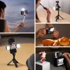 ULANZI DG01 Mini luz LED de vídeo con fijación magnética y adaptador de zapata en frío, 1W, 500mAh, Bi-Color 2700K-6500K, Blanco