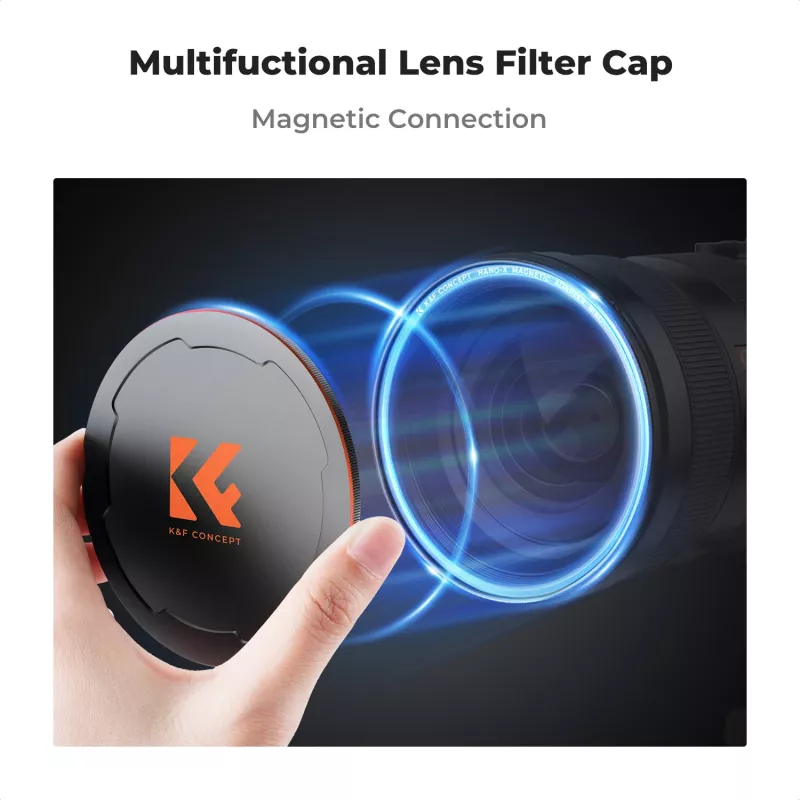K&F Concept M-Cap tapa de objetivo magnética 86 mm negra