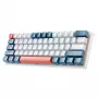 Teclado mecánico gaming con cable Machenike K500-B61, 61 teclas, Red Switch, Blanco-Azul