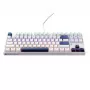 Teclado mecánico gaming con cable Machenike K500B-B87, 87 teclas TKL, Red Switch, retroiluminación RGB, Blanco