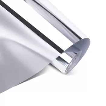 LOKLiK lámina de vinilo adhesivo permanente Mirror Metallic - Silver - 30.5 x 180 cm (12