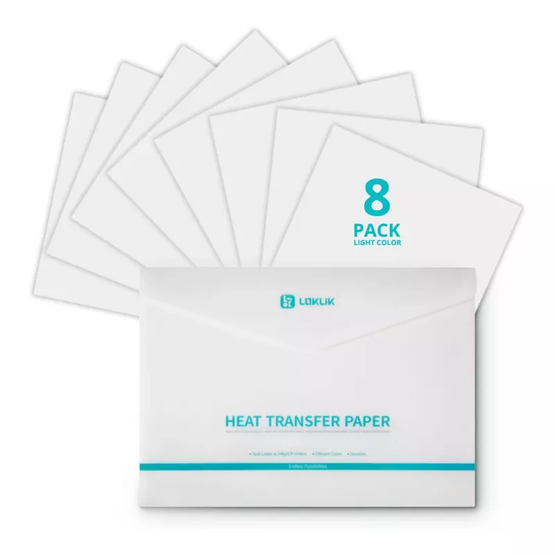 LOKLIK Europe hojas de papel de transferencia - Light - pack de 8