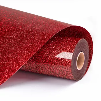LOKLIK Vinilo de transferencia térmica con purpurina - Rojo - 30,5 x 90 cm (SG-HTV-1573-US-L-B2B)