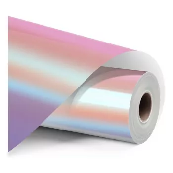 LOKLIK Película de vinilo adhesivo permanente holográfica - Rosa - 30,5 x 90 cm