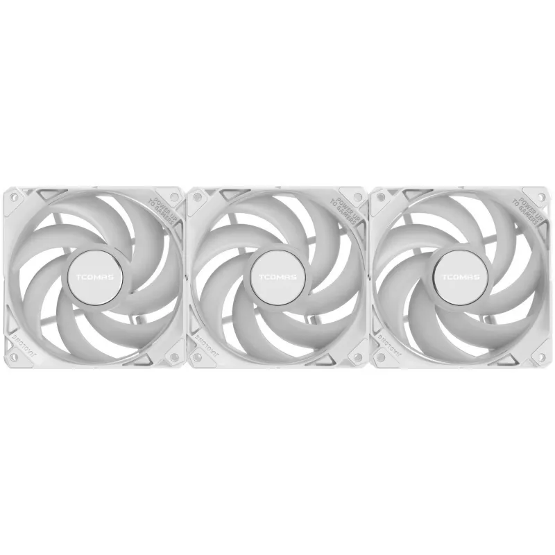 TCOMAS FA200 White Triple Pack 3x120mm Ventiladores de Carcasa