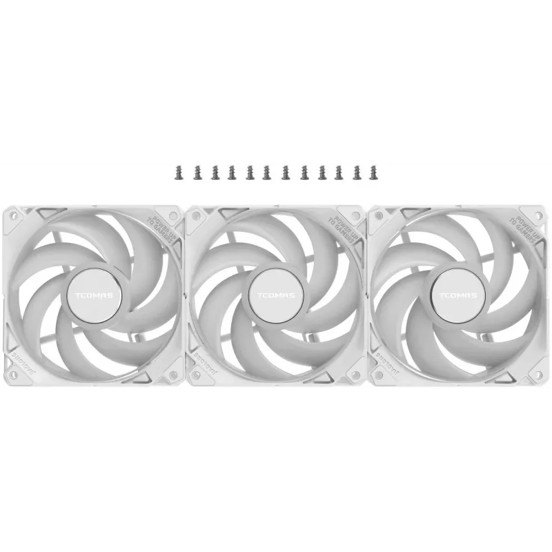 TCOMAS FA200 White Triple Pack 3x120mm Ventiladores de Carcasa