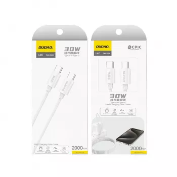 Dudao L4C cable USB-C a USB-C 2m blanco