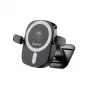 Dudao FW11 soporte para móvil para coche con cargador inalámbrico 15W rejilla/salpicadero - negro