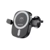 Dudao FW11 soporte para móvil para coche con cargador inalámbrico 15W rejilla/salpicadero - negro