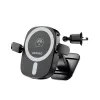Dudao FW11 soporte para móvil para coche con cargador inalámbrico 15W rejilla/salpicadero - negro
