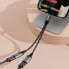 Dudao L13C+ adaptador 2 en 1 USB-C a USB-C con audio y carga