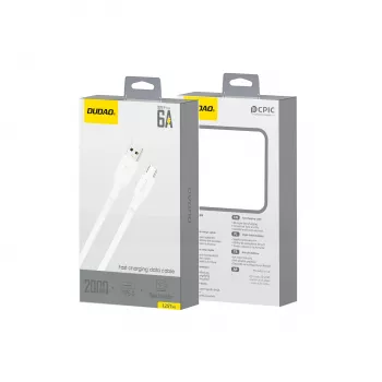 Dudao L2S cable de carga y datos USB-A a USB-C de 30W 2m blanco