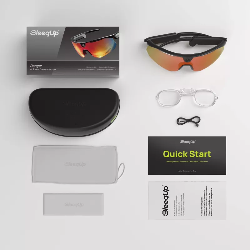 BleeqUp Ranger Gafas Cámara Deportiva AI Rosa