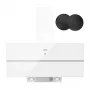 ISEASY TV1390D4-CC-I2 Campana de Pared 90cm 750m³/h Acero Inoxidable Vidrio Negro