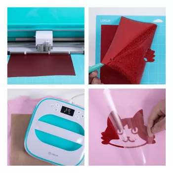 LOKLIK Pack de material de lámina para plotter (A4), vinilo termotransferible, 28 hojas, multicolor