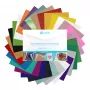 LOKLIK Pack de material de lámina para plotter (A4), vinilo termotransferible, 28 hojas, multicolor