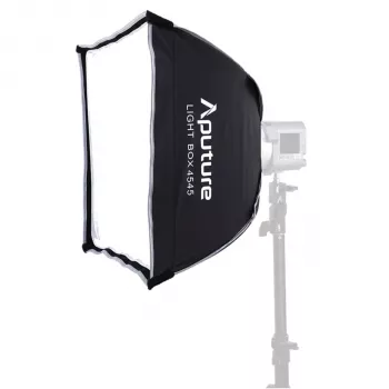 Amaran Light Box 45x45 – Softbox Cuadrada con Montura Bowens, Doble Difusión, Rejilla de Tela, Bolsa de Transporte