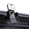 Soporte para móvil Dudao F19 para coche con cargador inalámbrico 15W - Negro