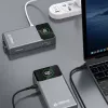 Batería externa Dudao K31 Pro 45W 20000mAh con cable USB-C retráctil integrado - Gris