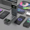 Batería externa Dudao K31 Pro 45W 20000mAh con cable USB-C retráctil integrado - Gris