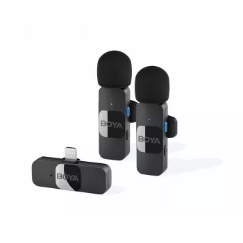 Sistema de micrófono inalámbrico BOYA BY-V2 V2.0 2TX + 1RX
