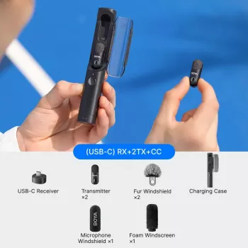 Micrófono inalámbrico BOYA MAGIC-05 2.4GHz USB-C - Negro