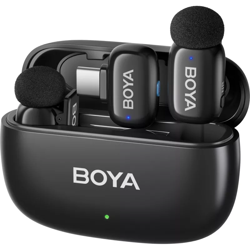 Sistema de micrófono inalámbrico BOYA mini 2-02 2,4 GHz USB-C - Negro