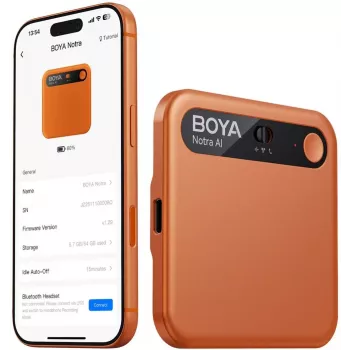 Grabadora de voz con transcripción por IA BOYA Notra - Naranja