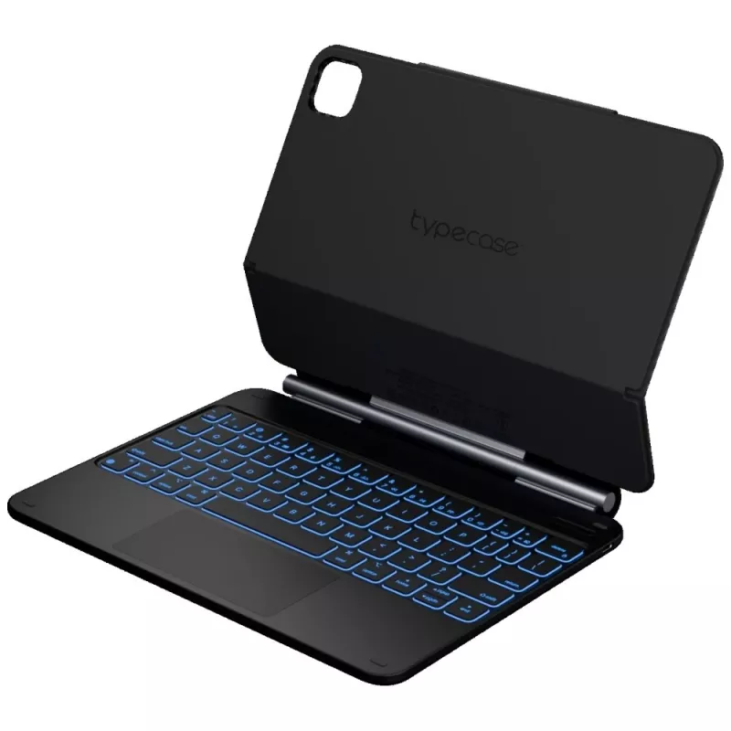 Typecase Edge funda con teclado para iPad Air 11 M2 2024 / M3 2025 / M4 2026, fibra de carbono, negro
