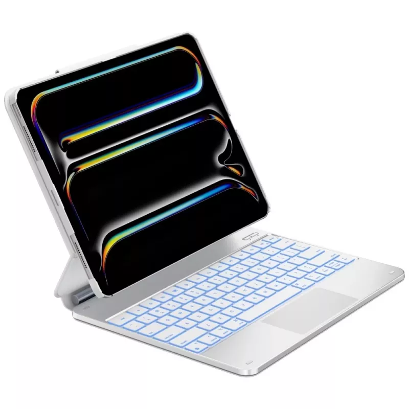 Typecase Edge + funda con teclado para iPad Air 13 M2 2024 / M3 2025 / M4 2026, blanco
