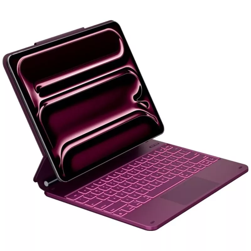 Typecase Edge Funda con teclado para iPad Air 13 2024/2025, frambuesa
