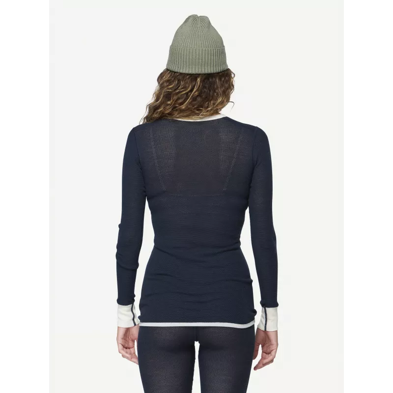 Devold Wool Mesh 190 Shirt Camiseta base de mujer - Ink/Offwhite, talla M
