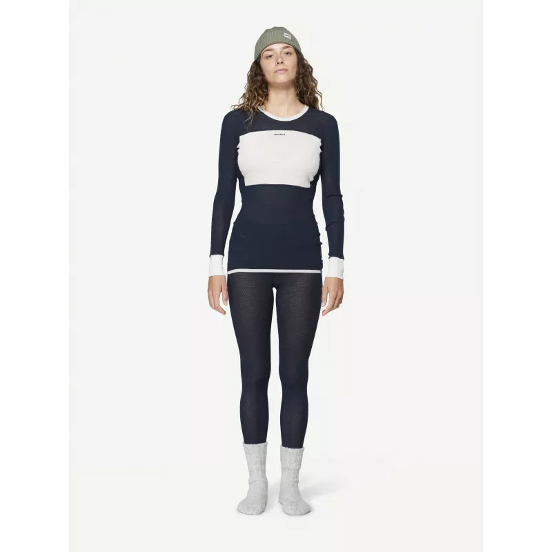 Devold Wool Mesh 190 Shirt Camiseta base de mujer - Ink/Offwhite, talla S