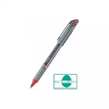 Pentel BL27-BX bolígrafo de gel líquido - plateado - rojo - 0,7 mm - 0,35 mm - carcasa de metal - retráctil